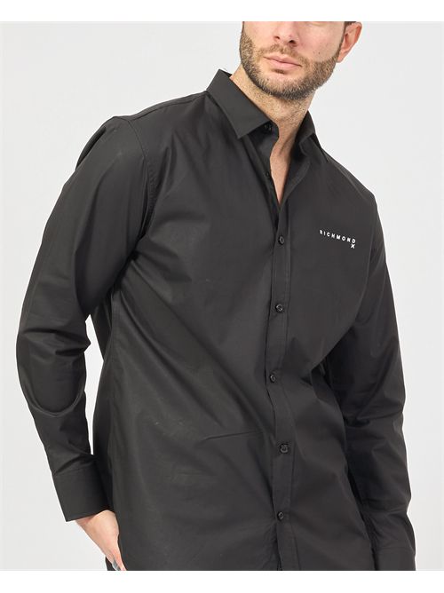 Chemise Richmond X pour homme avec logo sur la poitrine RICHMOND X | UMP25340CABLACK